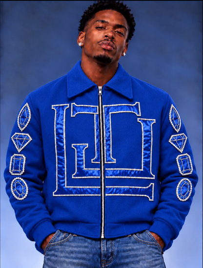 “Real Diamonds Always Shine™ Luxury Men’s Wool Jacket | Limited Edition