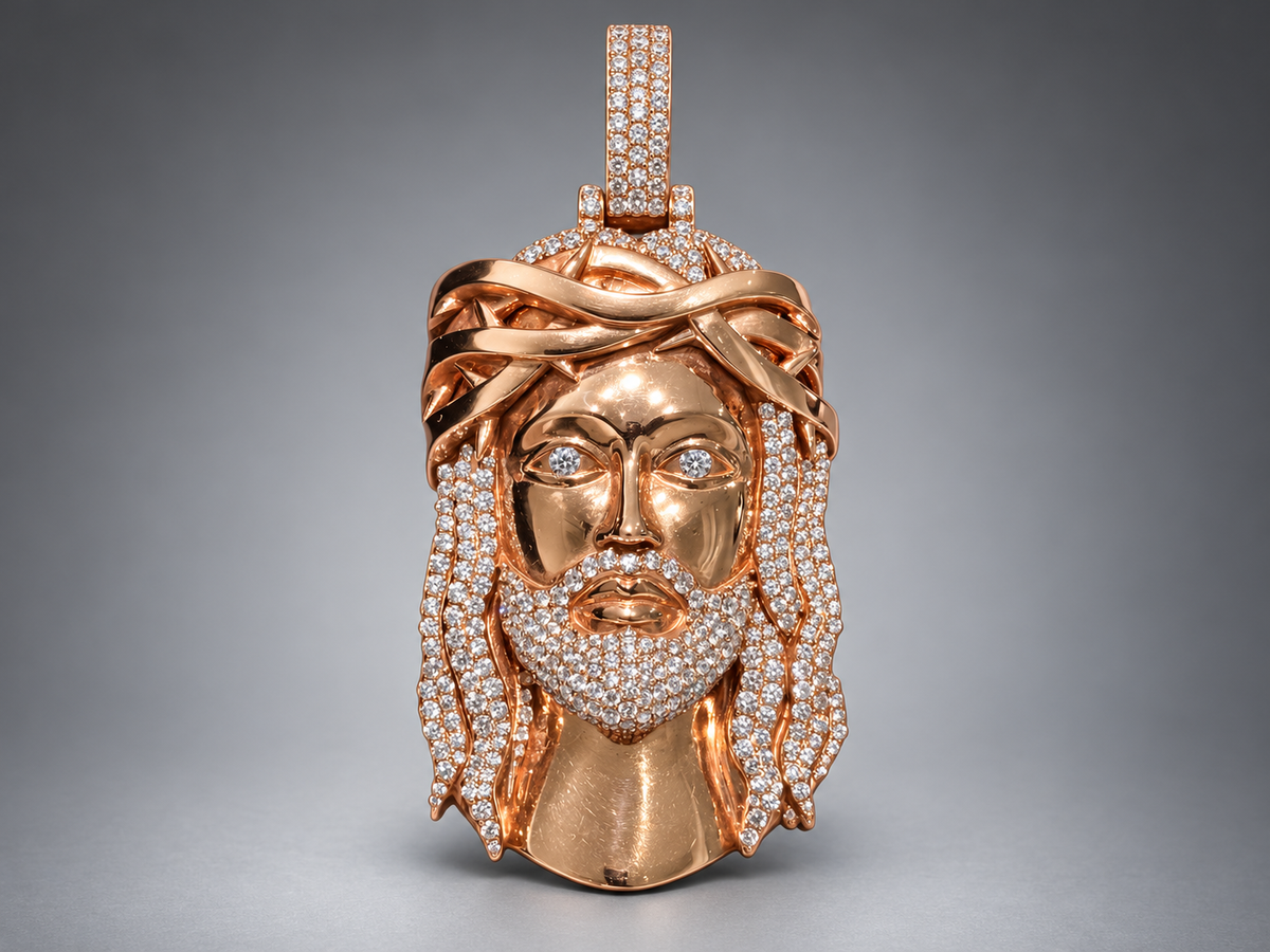 Lazo The Jeweller Jesus Pendant - Gold & Diamond Masterpiece