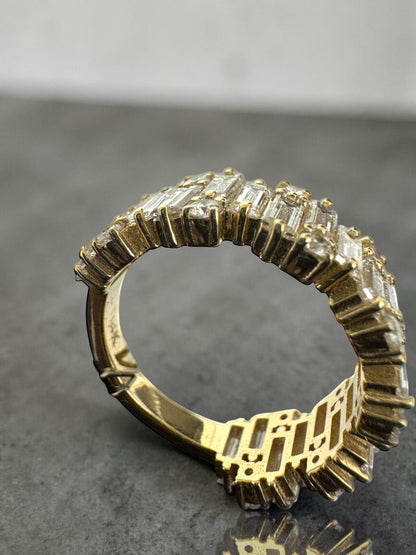 Baguette & Round Diamond” Lazo Semi Eternity Band