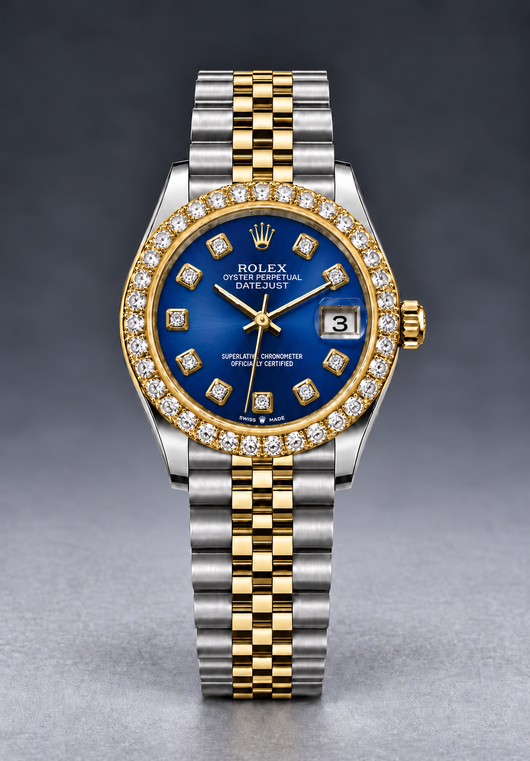 Rolex Datejust 31mm Two-Tone Champagne Dial with Diamond Bezel & Jubilee Bracelet