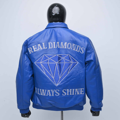 Real Diamonds Always Shine™ Luxury Leather Jacket Limited Edition