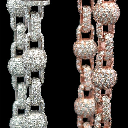 Diamond Hermes Style Link Bracelet