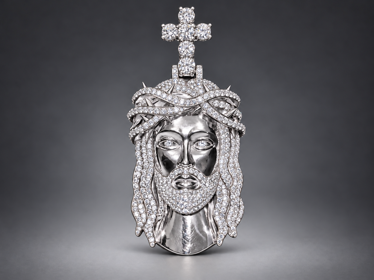 Crown Of Light 1-of-1 Lazo The Jeweller Super Jesus Pendant – Gold & Diamond Masterpiece