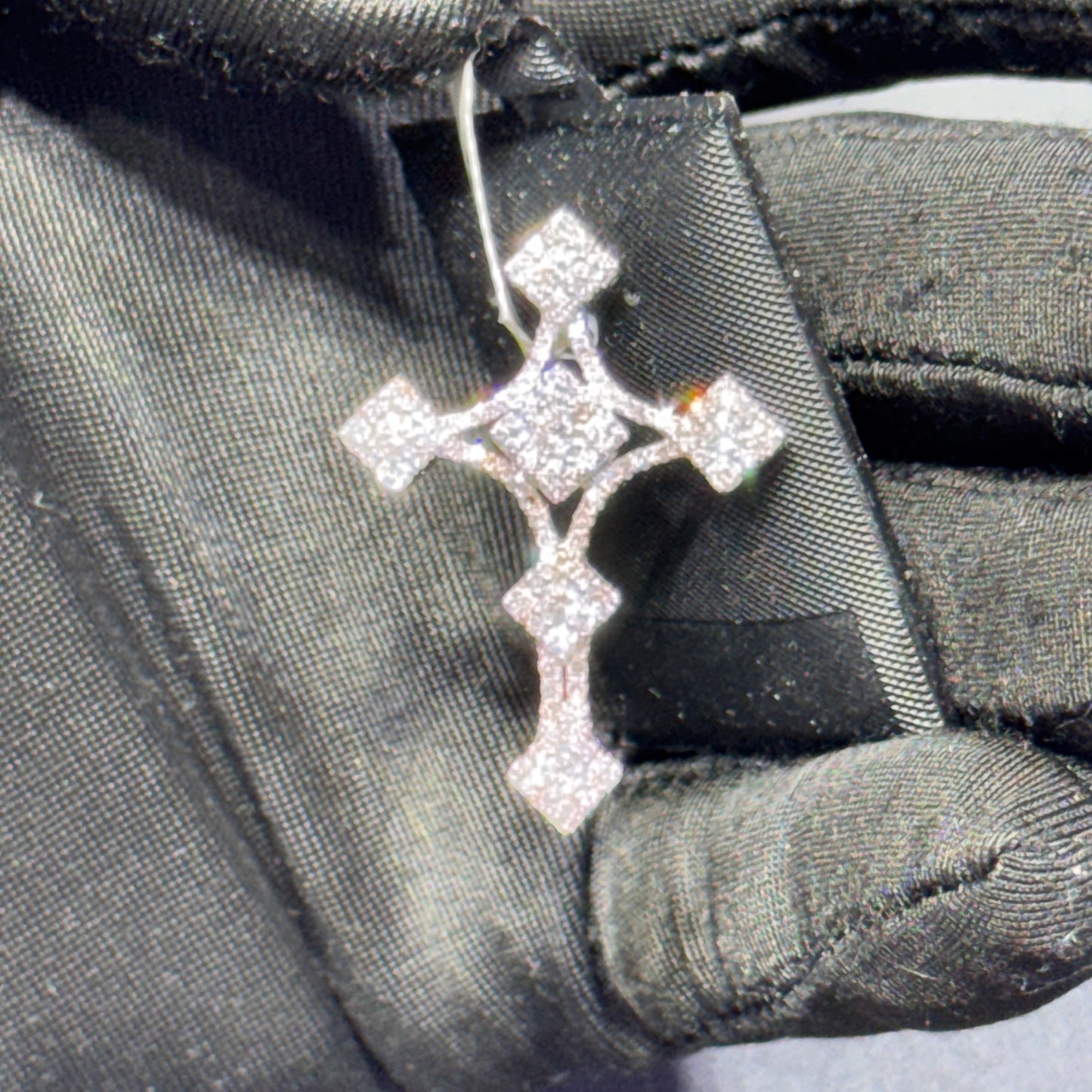14K Gold Diamond Cross Pendant – Iced-Out Luxury Design