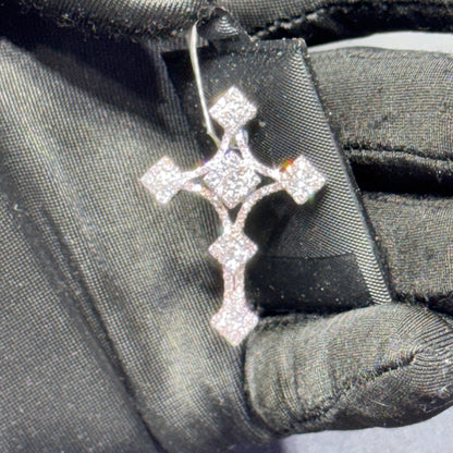 14K Gold Diamond Cross Pendant – Iced-Out Luxury Design