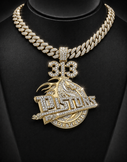 10k Gold VS1 Natural Diamond 3.5 x 3” Wide Custom Order Pendant Deposit