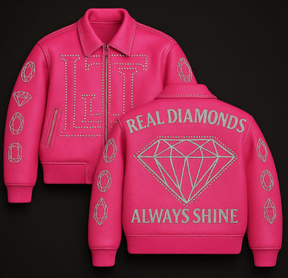 Real Diamonds Always Shine™ Luxury Leather Jacket Limited Edition