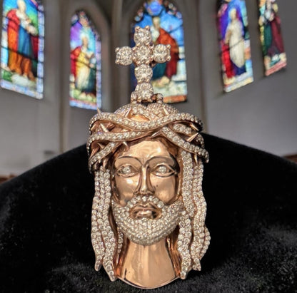 Crown Of Light 1-of-1 Lazo The Jeweller Super Jesus Pendant – Gold & Diamond Masterpiece