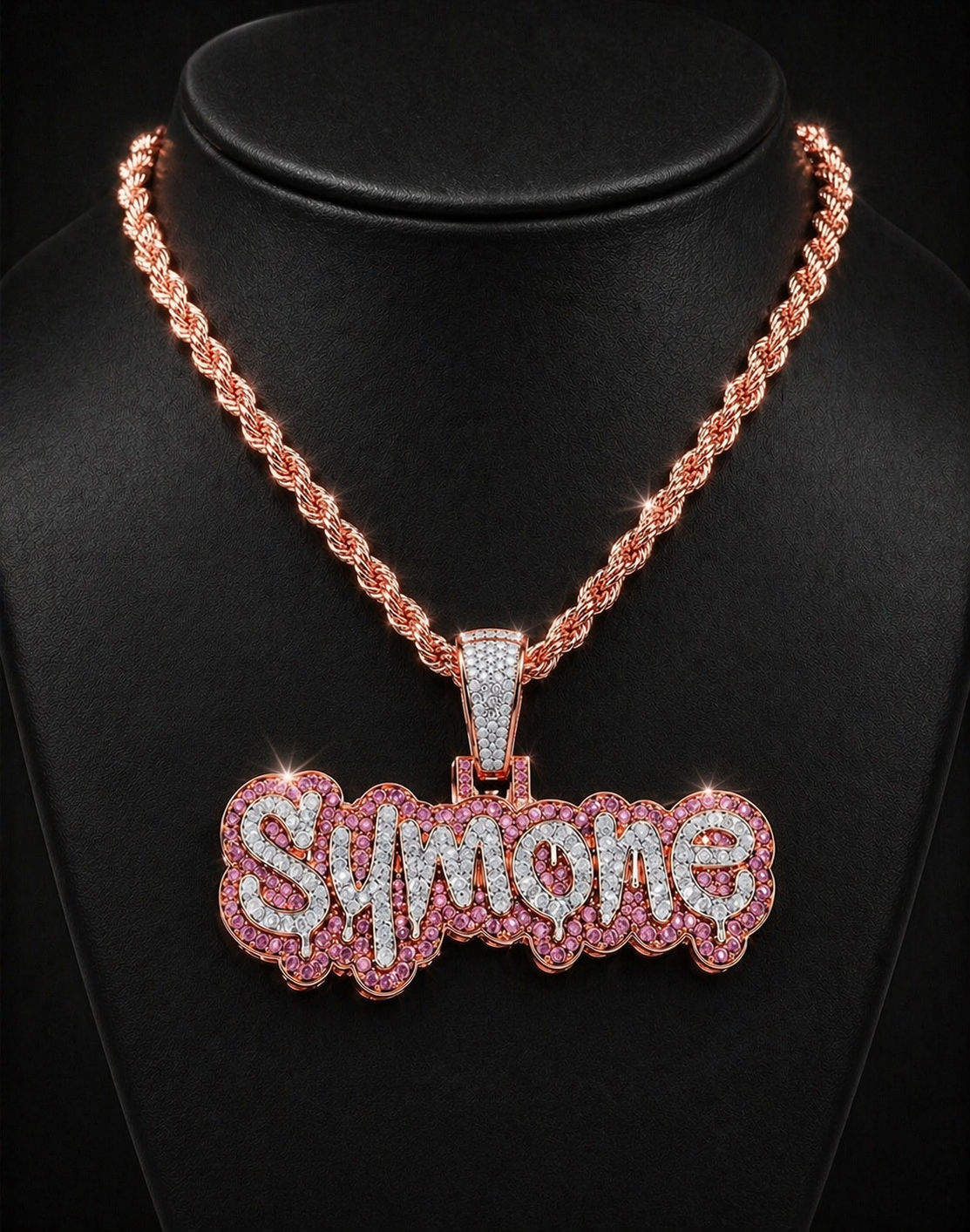 10k Gold VS1 Natural Diamond 3” Wide Custom Pendant Deposit