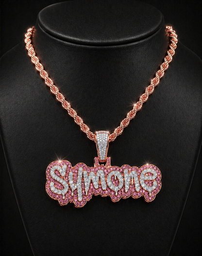 10k Gold VS1 Natural Diamond 3” Wide Custom Pendant Deposit