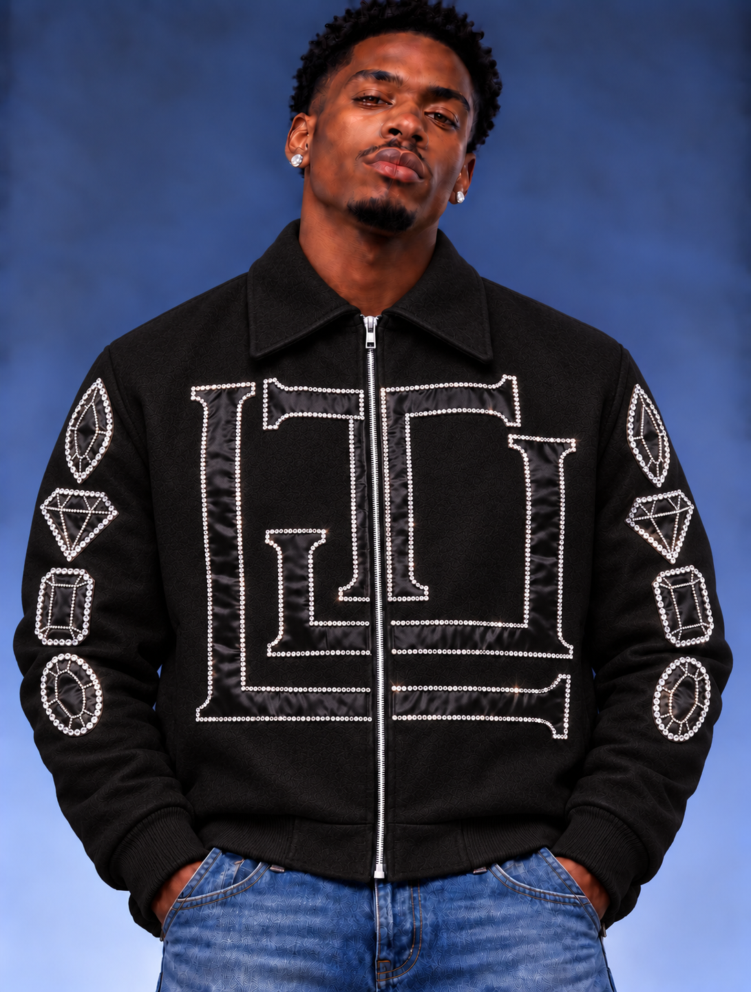 “Real Diamonds Always Shine™ Luxury Men’s Wool Jacket | Limited Edition