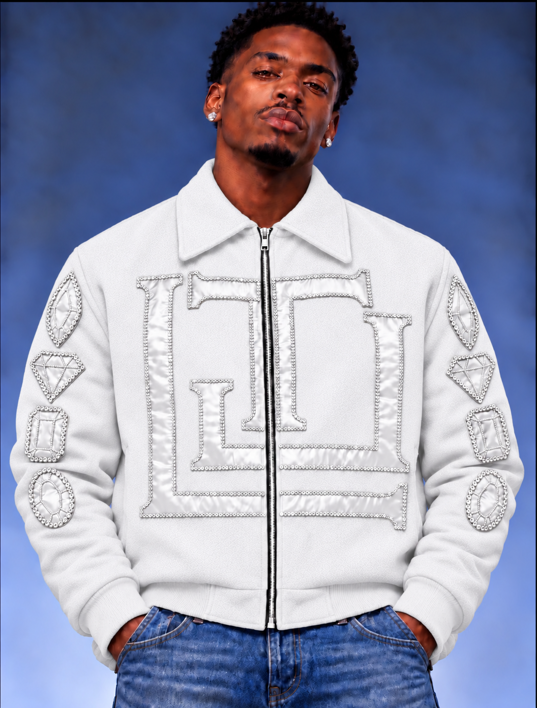 “Real Diamonds Always Shine™ Luxury Men’s Wool Jacket | Limited Edition