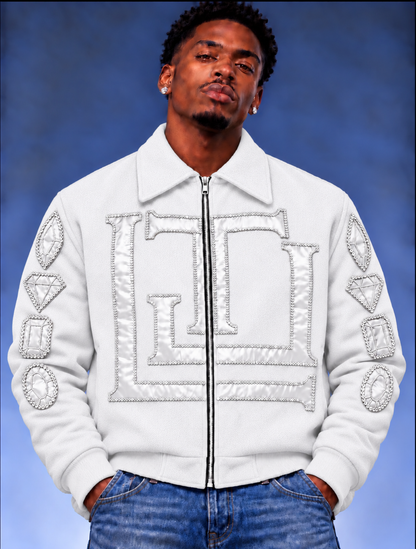 “Real Diamonds Always Shine™ Luxury Men’s Wool Jacket | Limited Edition