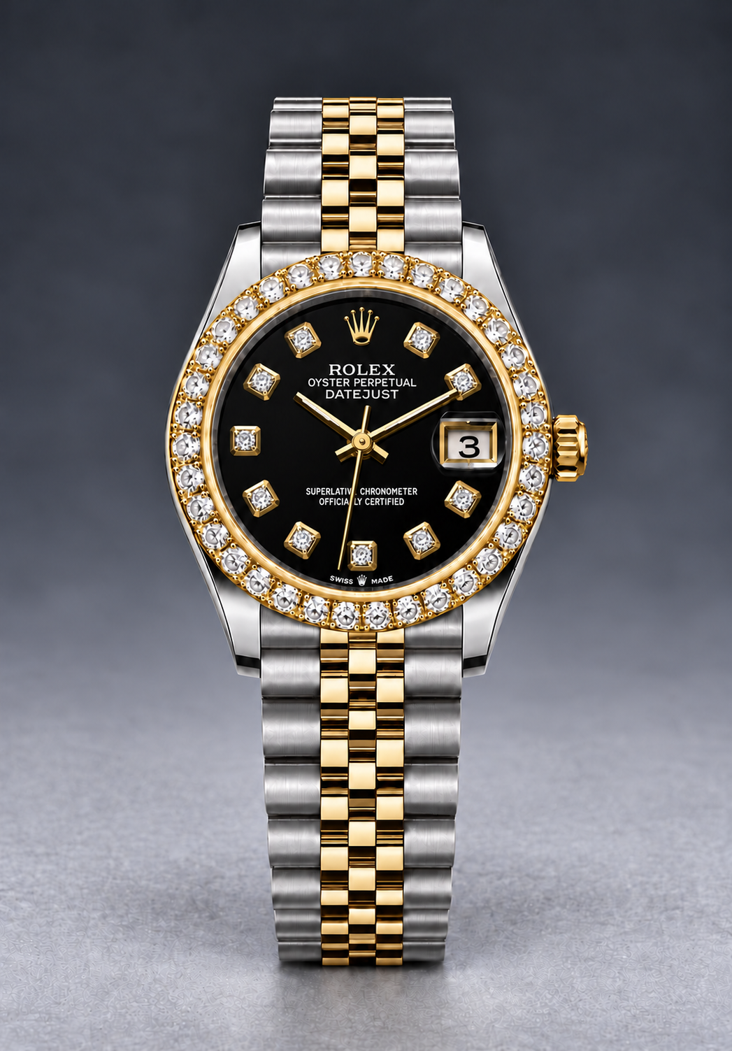 Rolex Datejust 31mm Two-Tone Champagne Dial with Diamond Bezel & Jubilee Bracelet
