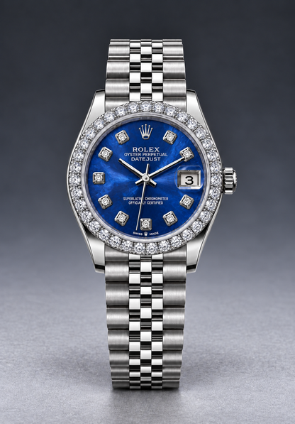 Rolex Datejust 31MM Diamond Silver Dial Super Jubilee Bracelet