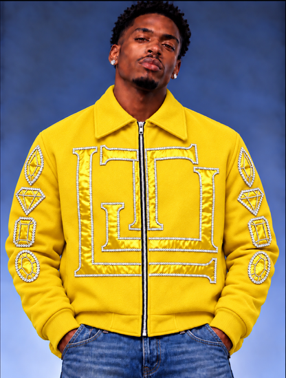 “Real Diamonds Always Shine™ Luxury Men’s Wool Jacket | Limited Edition