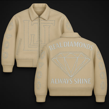 Real Diamonds Always Shine™ Luxury Leather Jacket Limited Edition
