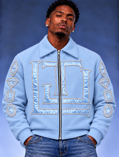“Real Diamonds Always Shine™ Luxury Men’s Wool Jacket | Limited Edition