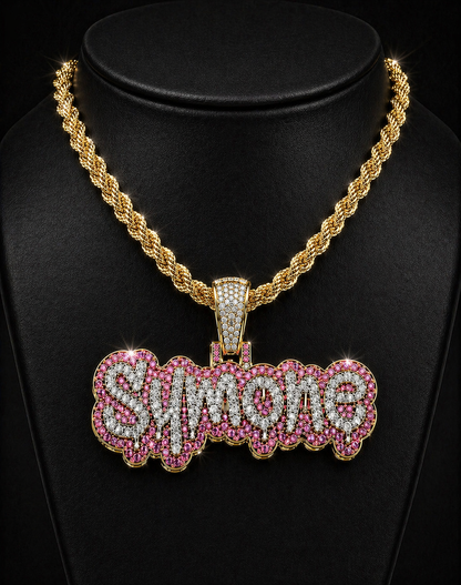 10k Gold VS1 Natural Diamond 3” Wide Custom Pendant Deposit