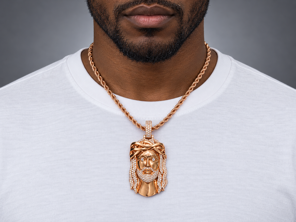 Lazo The Jeweller Jesus Pendant - Gold & Diamond Masterpiece