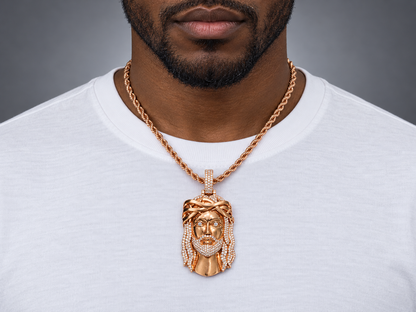 Lazo The Jeweller Jesus Pendant - Gold & Diamond Masterpiece