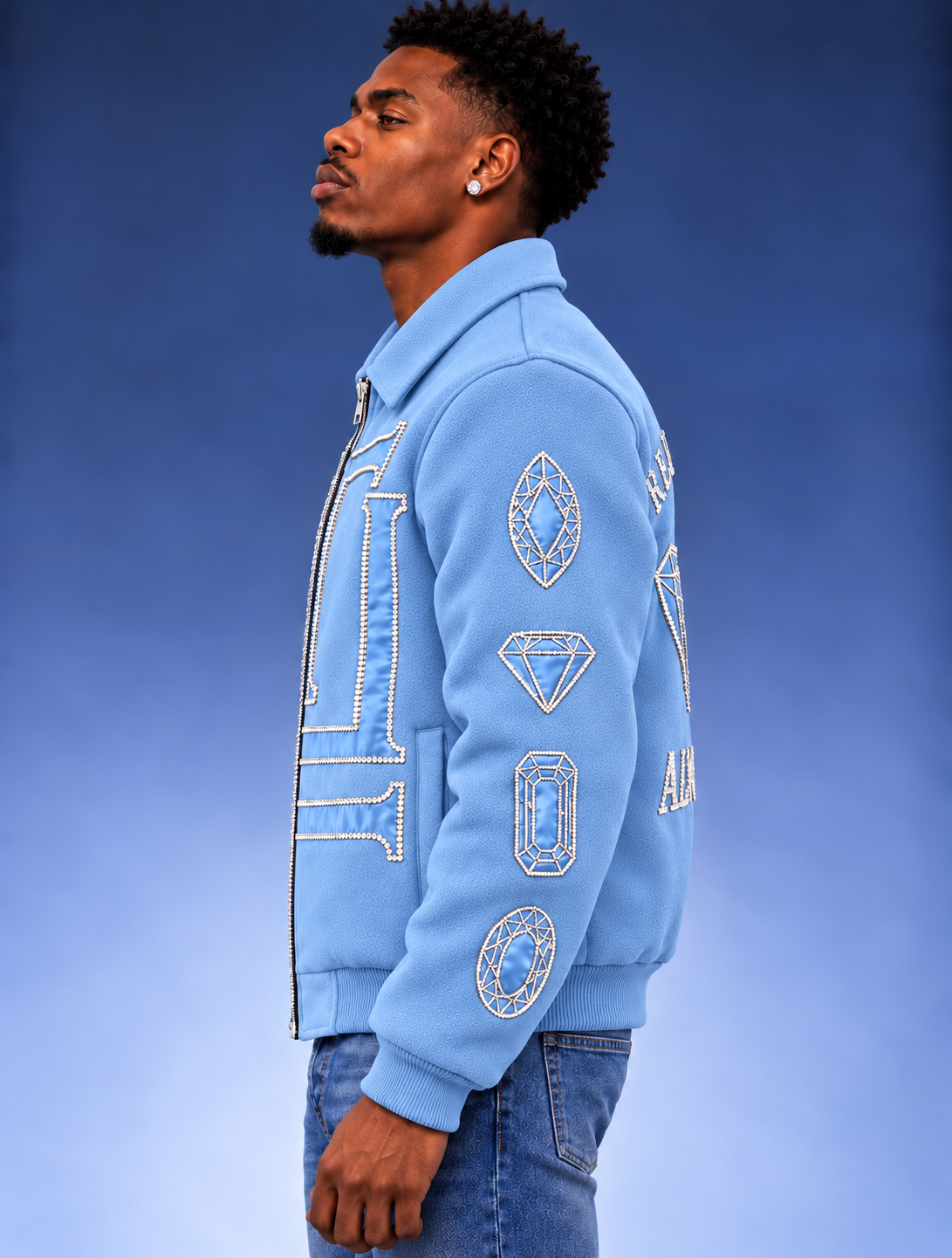 “Real Diamonds Always Shine™ Luxury Men’s Wool Jacket | Limited Edition