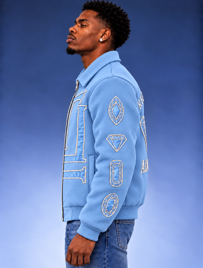 “Real Diamonds Always Shine™ Luxury Men’s Wool Jacket | Limited Edition