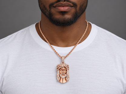 Exclusive 1-of-1 Lazo The Jeweller Jesus Pendant - Gold & Diamond Masterpiece