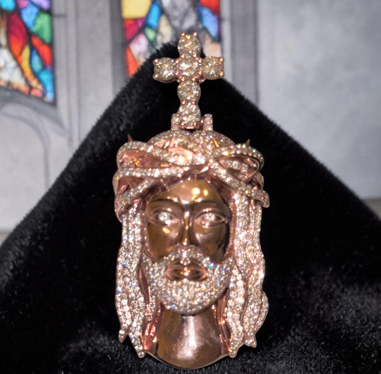Crown Of Light 1-of-1 Lazo The Jeweller Super Jesus Pendant – Gold & Diamond Masterpiece