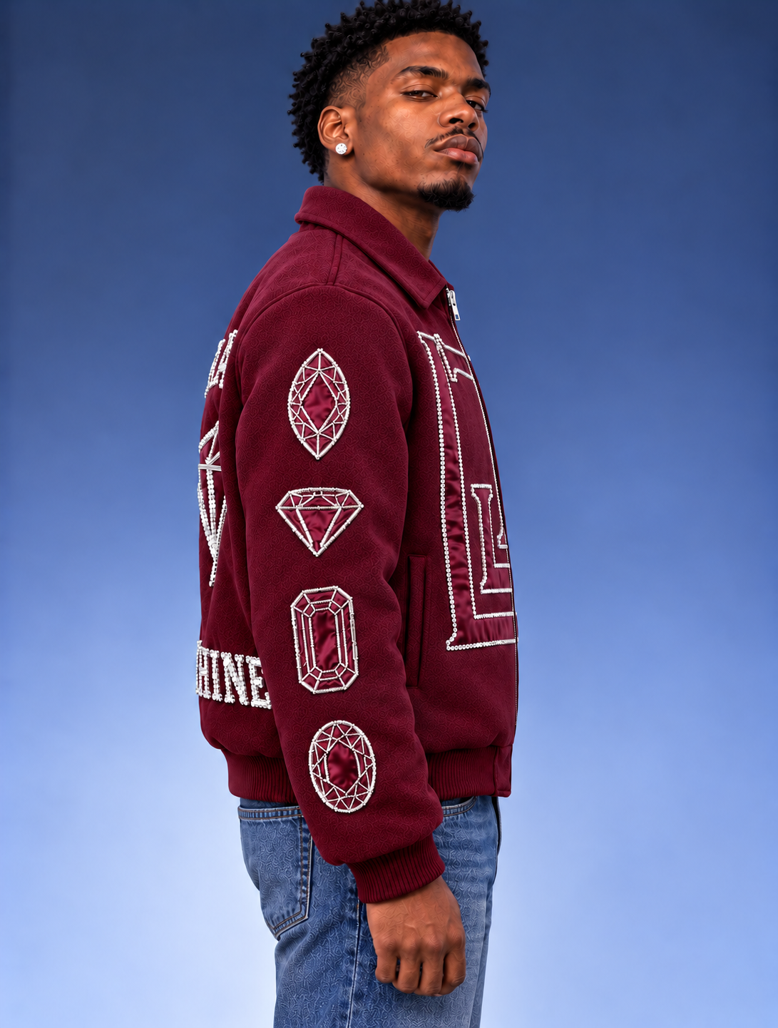 “Real Diamonds Always Shine™ Luxury Men’s Wool Jacket | Limited Edition