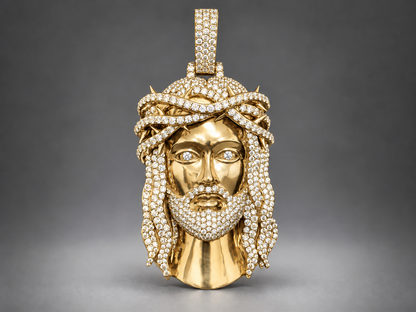 Exclusive 1-of-1 Lazo The Jeweller Jesus Pendant - Gold & Diamond Masterpiece