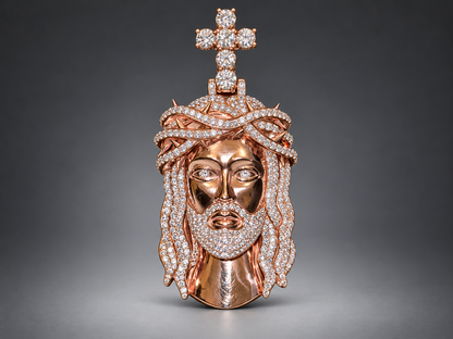 Crown Of Light 1-of-1 Lazo The Jeweller Super Jesus Pendant – Gold & Diamond Masterpiece