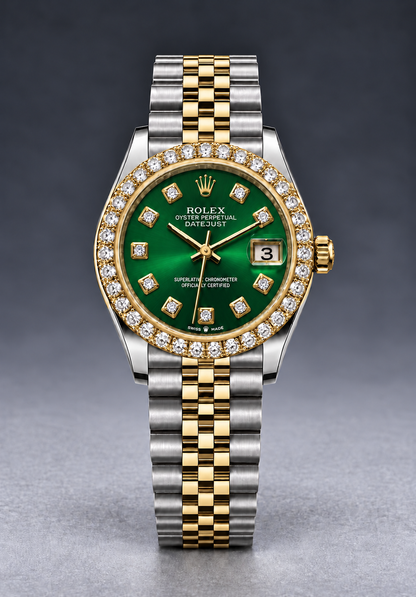 Rolex Datejust 31mm Two-Tone Champagne Dial with Diamond Bezel & Jubilee Bracelet