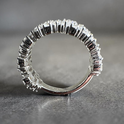 Baguette & Round Diamond” Lazo Semi Eternity Band