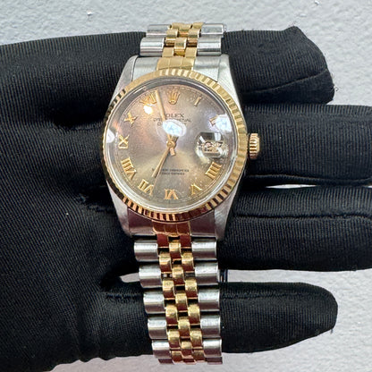 Rolex 36MM Datejust Two-Tone Steel & Yellow Gold – Roman Numeral Dial | Vintage Automatic Watch