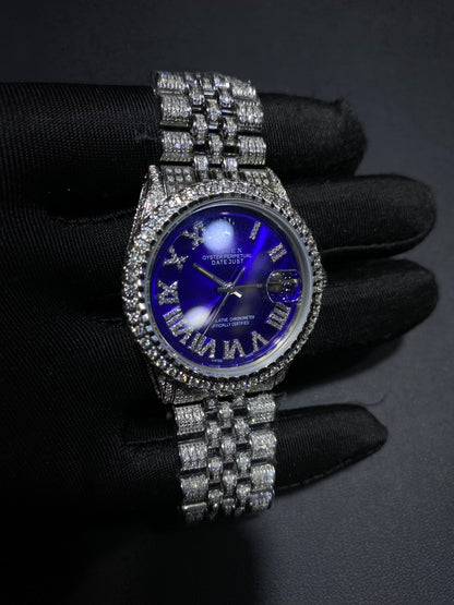 Rolex Diamond Datejust Watch – Fully Iced Bracelet & Bezel (Multiple Dial Options)