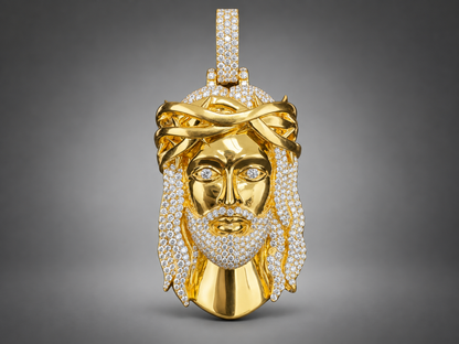 Lazo The Jeweller Jesus Pendant - Gold & Diamond Masterpiece