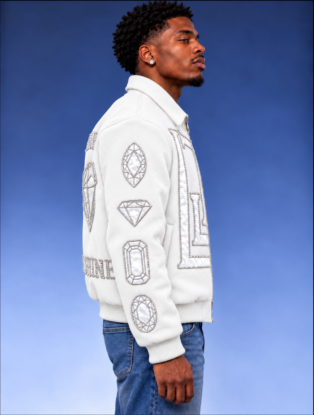 “Real Diamonds Always Shine™ Luxury Men’s Wool Jacket | Limited Edition