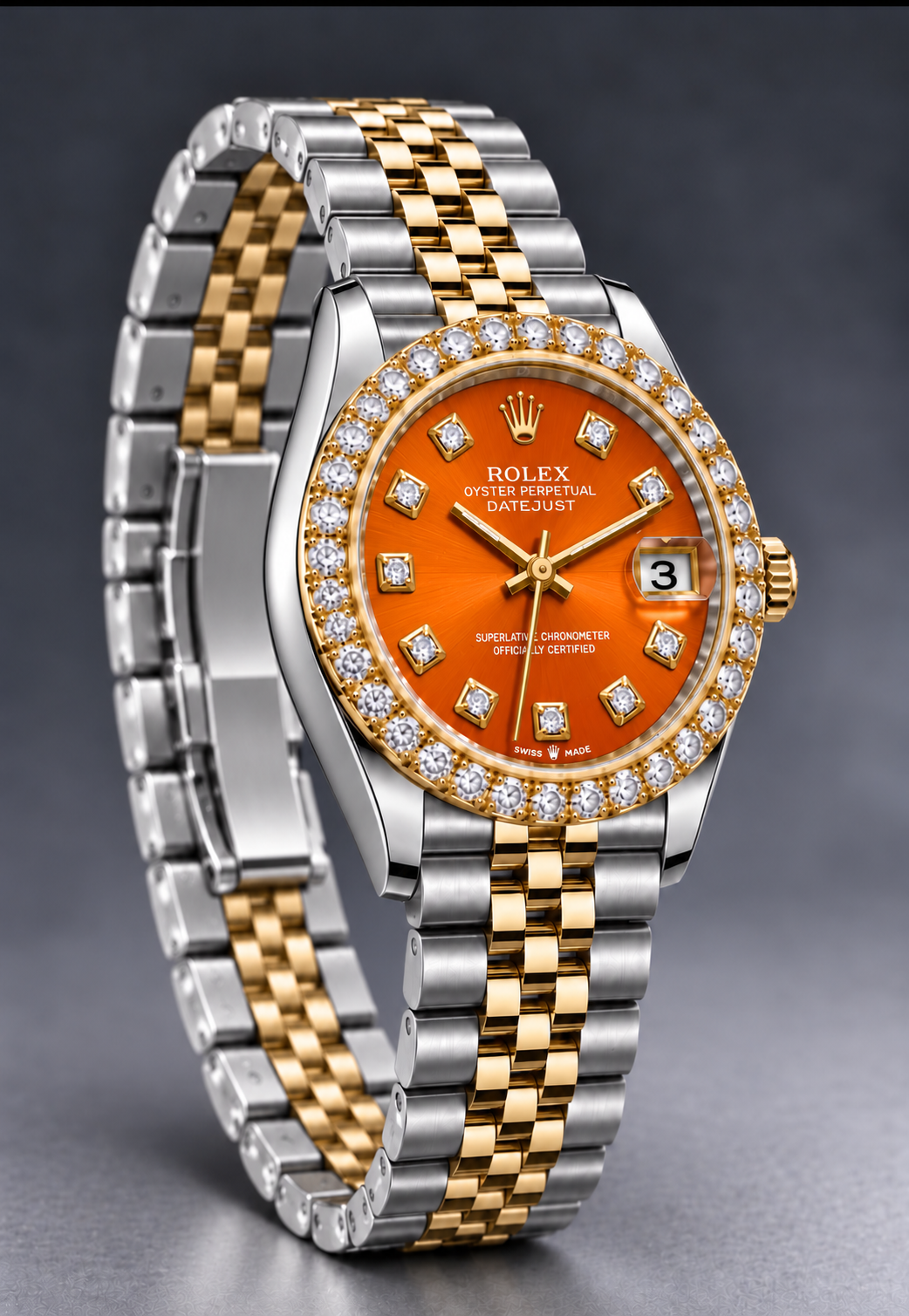 Rolex Datejust 31mm Two-Tone Champagne Dial with Diamond Bezel & Jubilee Bracelet