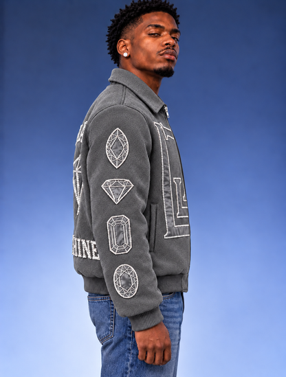 “Real Diamonds Always Shine™ Luxury Men’s Wool Jacket | Limited Edition