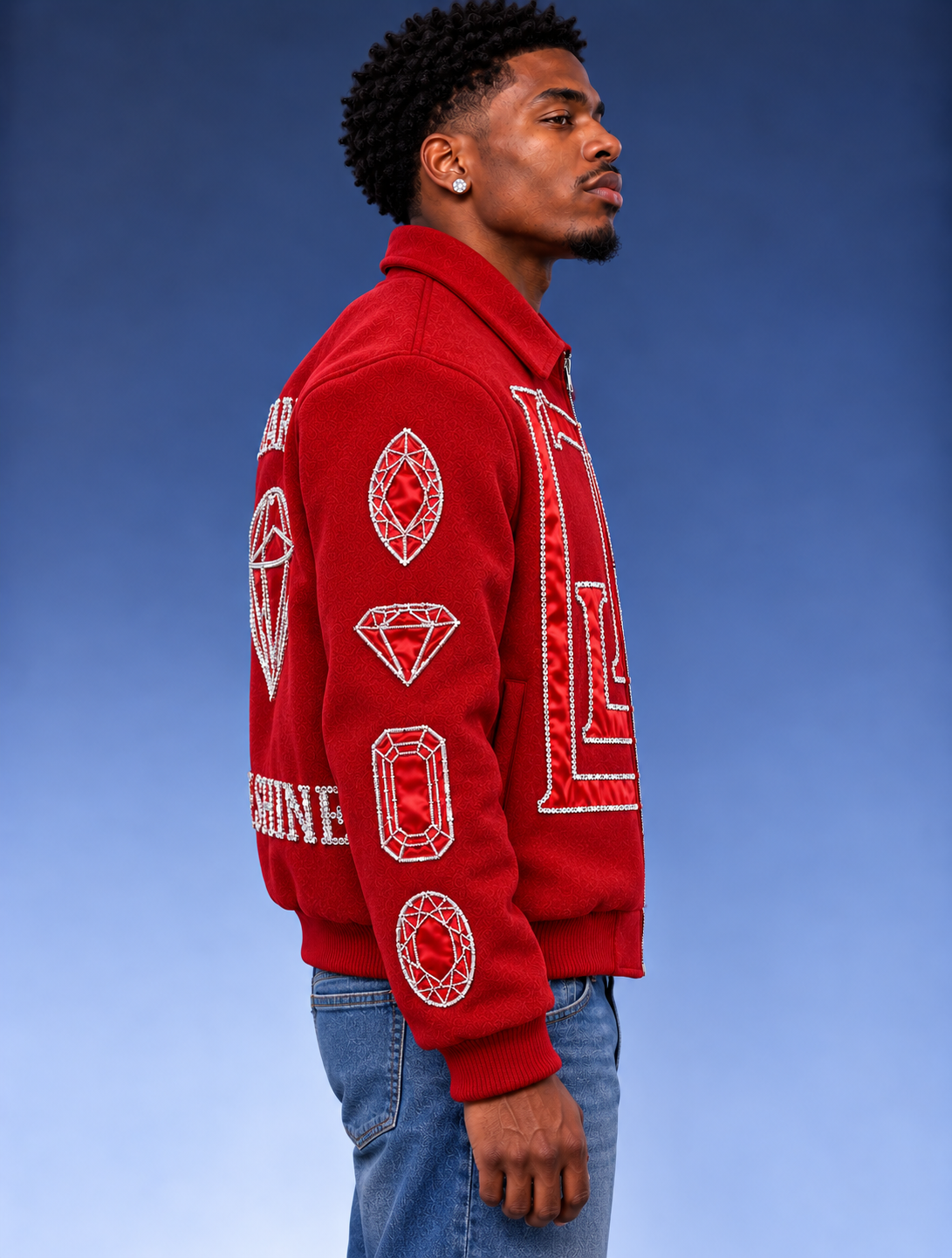“Real Diamonds Always Shine™ Luxury Men’s Wool Jacket | Limited Edition