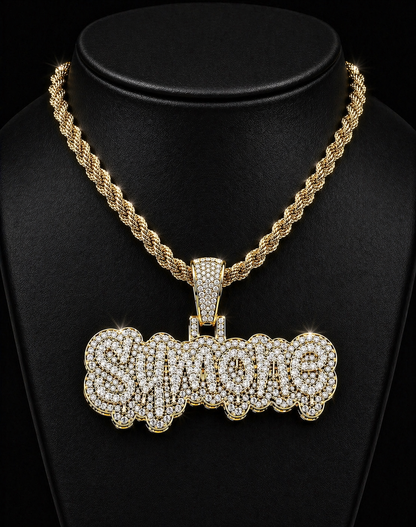 10k Gold VS1 Natural Diamond 3” Wide Custom Pendant Deposit