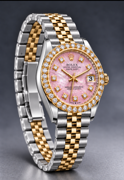 Rolex Datejust 31mm Two-Tone Champagne Dial with Diamond Bezel & Jubilee Bracelet