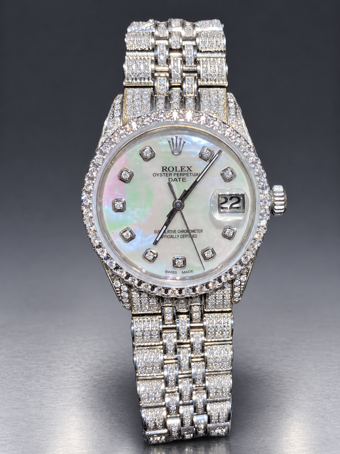 Rolex 36MM Datejust – Fully Natural Diamond Bracelet & Bezel