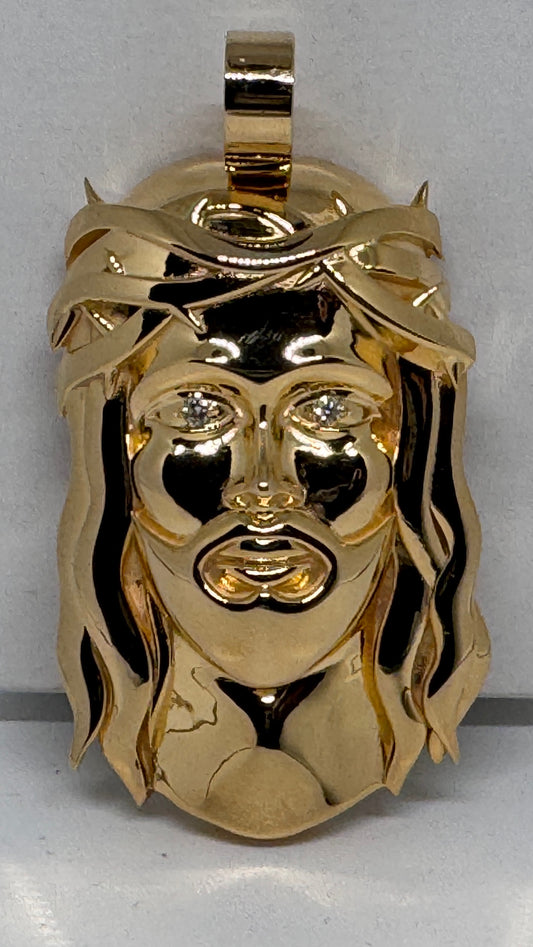 Semi Solid Gold Lazo Jesus Pendant - Designed by Lazo The Jeweller