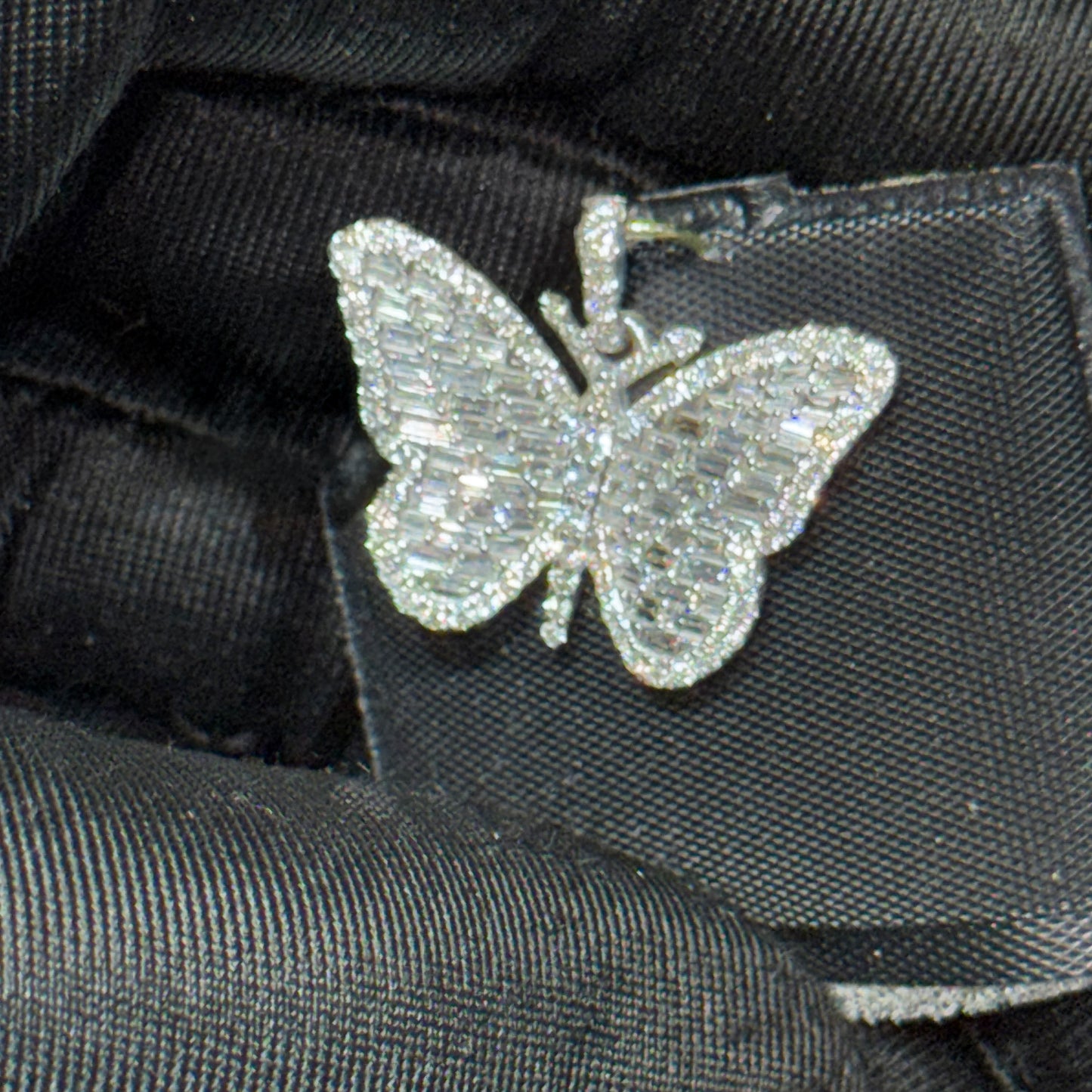 14K Gold Diamond Butterfly Pendant – Yellow Gold & White Gold Options