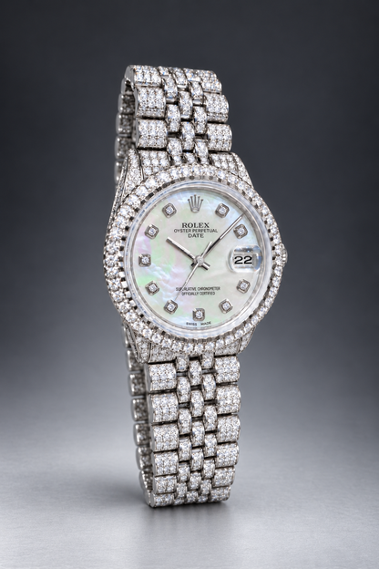 Rolex 36MM Datejust – Fully Natural Diamond Bracelet & Bezel