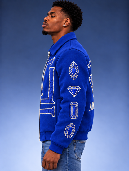 “Real Diamonds Always Shine™ Luxury Men’s Wool Jacket | Limited Edition