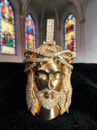 Exclusive 1-of-1 Lazo The Jeweller Jesus Pendant - Gold & Diamond Masterpiece