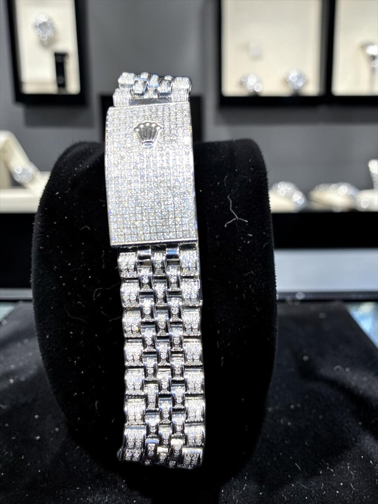 Rolex Diamond Datejust Watch – Fully Iced Bracelet & Bezel (Multiple Dial Options)